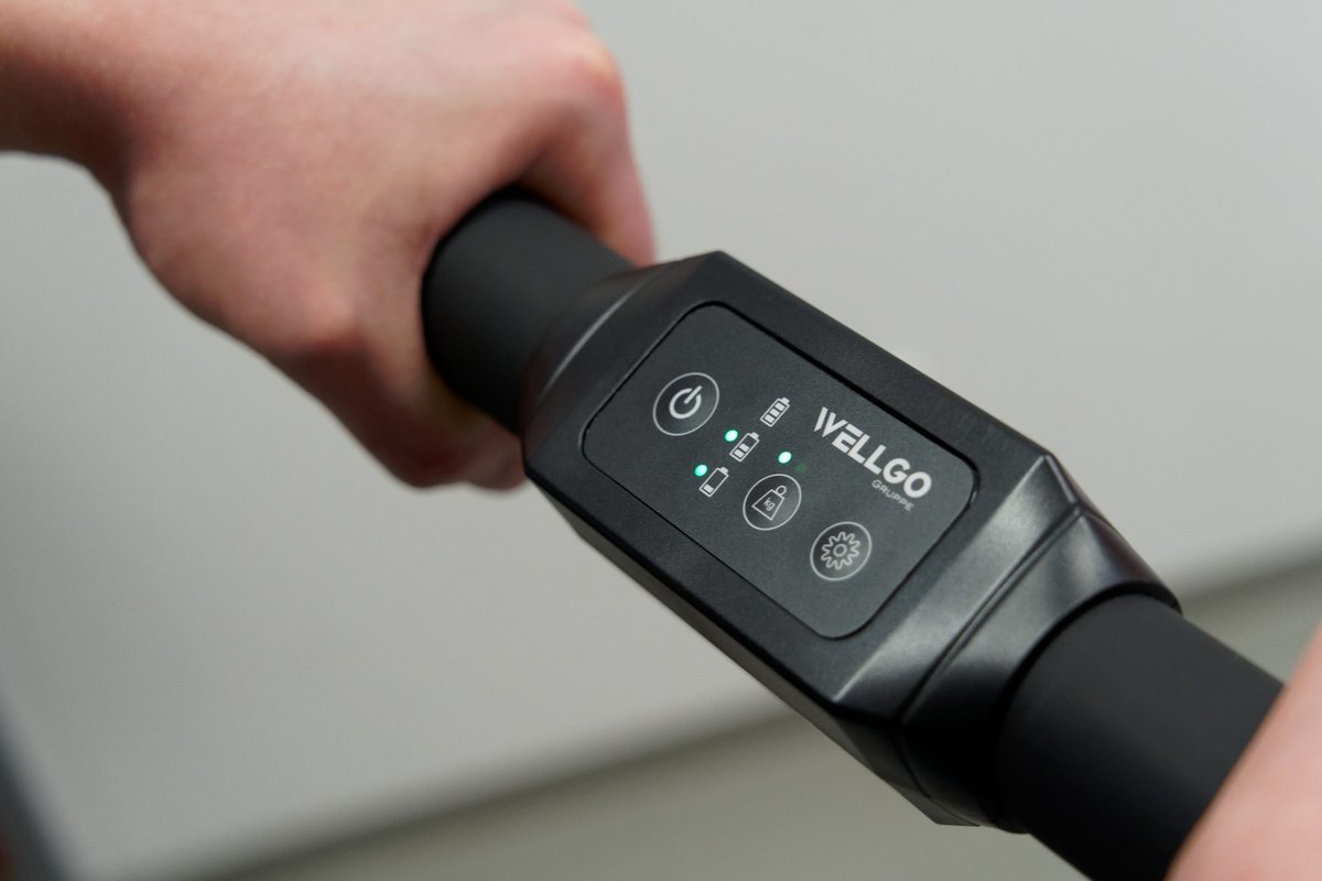 WELLGO sensor grip with battery and load indicator, ergonomically overmoulded